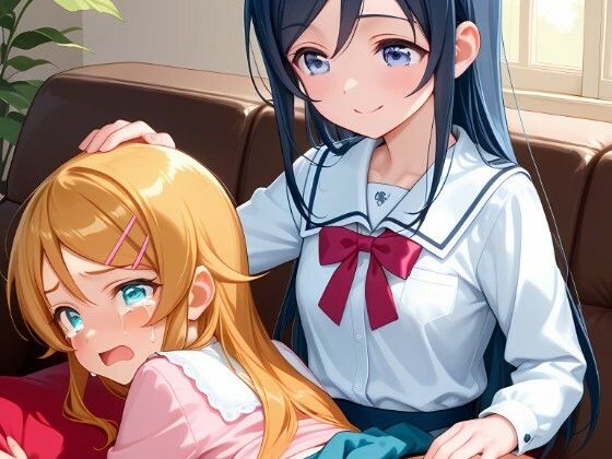 高坂桐乃・新垣あやせ（俺の妹がこんなに可愛いわけがない）お尻叩きイラスト集  エロ画像710048