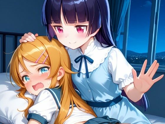 高坂桐乃・五更瑠璃（俺の妹がこんなに可愛いわけがない）お尻叩きイラスト集  エロ画像710049