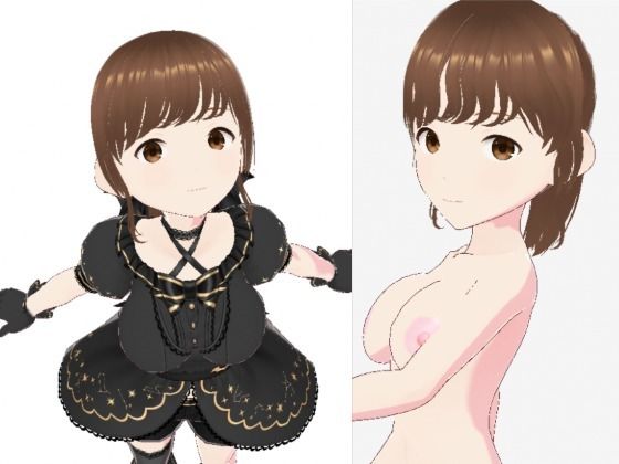 黒いドレスを着たお姉さん（セリフなし  3DCGモデル  イラスト集）  エロ画像713729