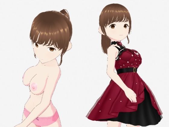 赤いドレスの巨乳のお姉さん（セリフなし  3DCGモデル  イラスト集）  エロ画像716496