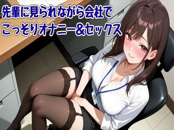 【オホ声】先輩に見られながら会社でこっそりオナニー＆セックス  エロ画像721314